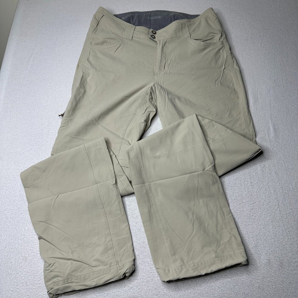 Columbia Womens Omni Beige Shield Outdoor Zipper Convertible Size 8 Hiking Pants